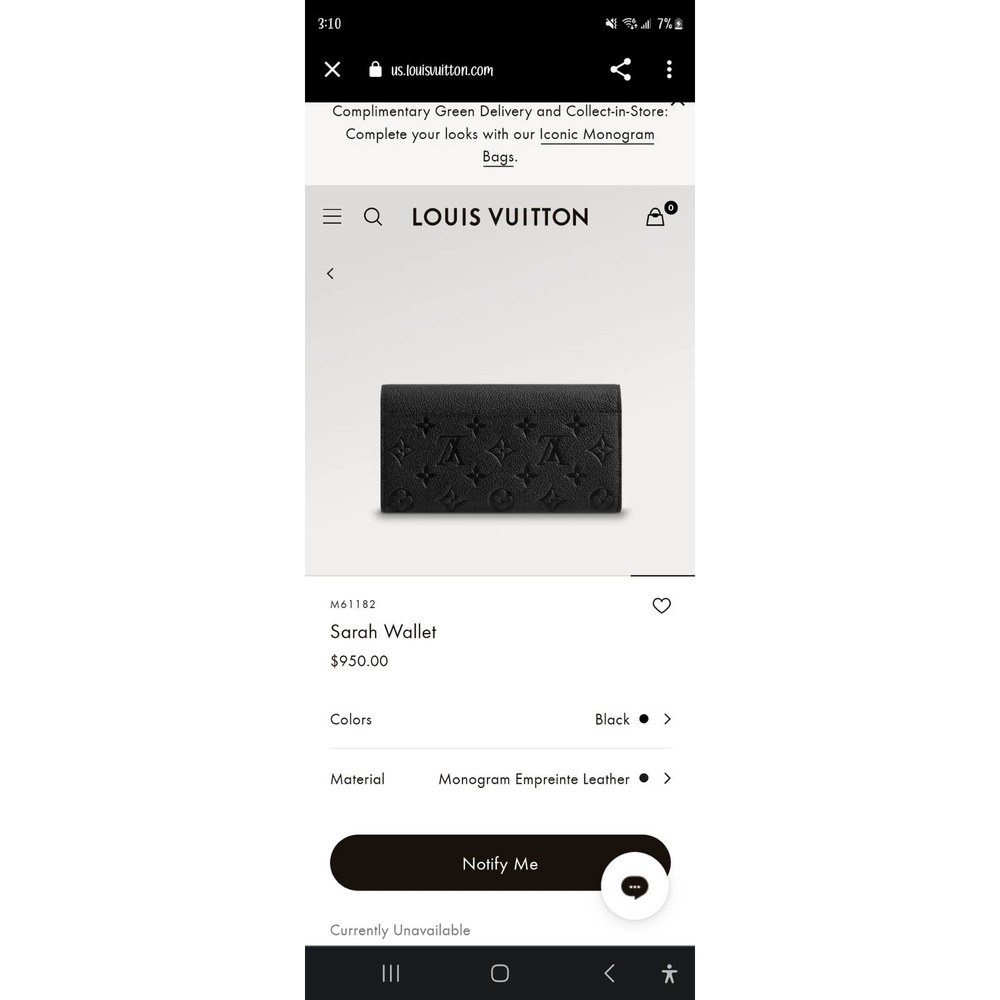 Authentic Louis Vuitton Sarah wallet - Picture 12 of 12